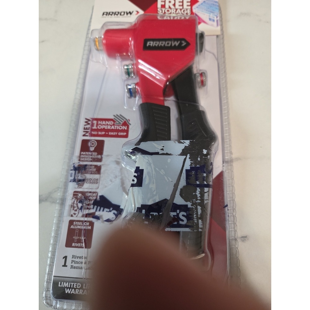 Arrow One Handed Riveter Tool Quick Change Color Coded Rivet Heads Model RT188M - Picture 3 of 7
